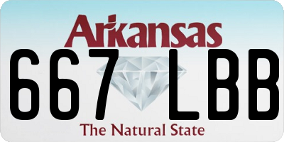 AR license plate 667LBB