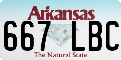 AR license plate 667LBC