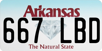 AR license plate 667LBD