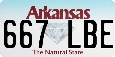 AR license plate 667LBE
