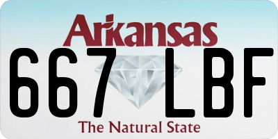 AR license plate 667LBF