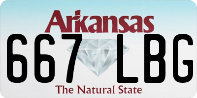 AR license plate 667LBG