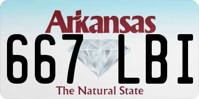 AR license plate 667LBI