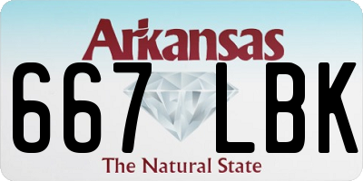 AR license plate 667LBK