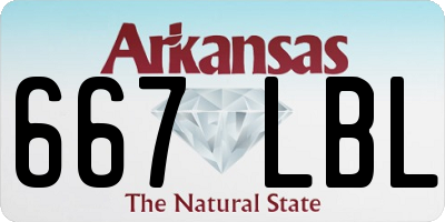 AR license plate 667LBL