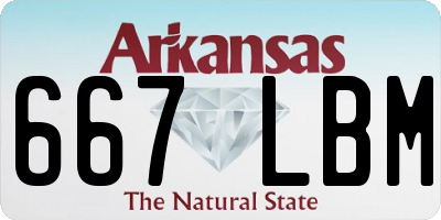 AR license plate 667LBM
