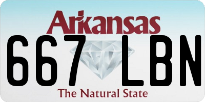 AR license plate 667LBN