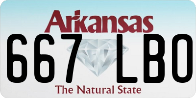 AR license plate 667LBO