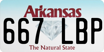 AR license plate 667LBP