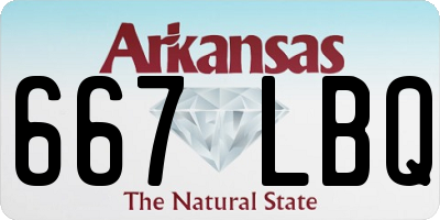 AR license plate 667LBQ