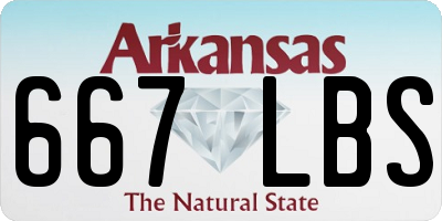 AR license plate 667LBS