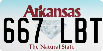 AR license plate 667LBT