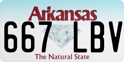 AR license plate 667LBV