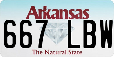 AR license plate 667LBW