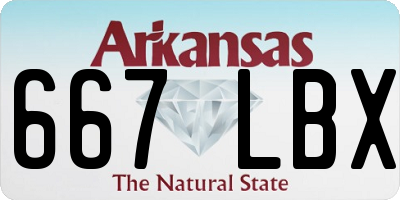 AR license plate 667LBX