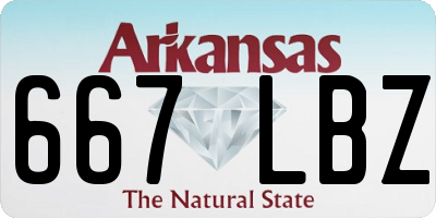 AR license plate 667LBZ