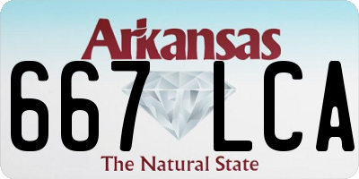 AR license plate 667LCA