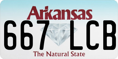 AR license plate 667LCB