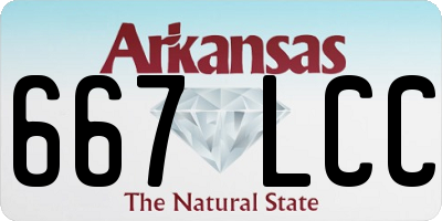 AR license plate 667LCC