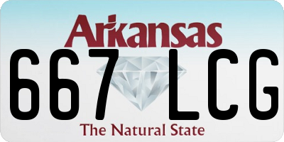 AR license plate 667LCG