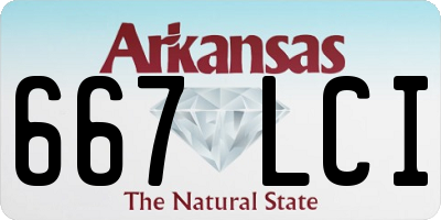 AR license plate 667LCI