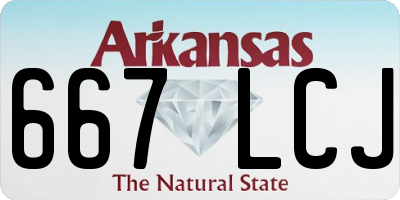 AR license plate 667LCJ