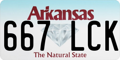 AR license plate 667LCK