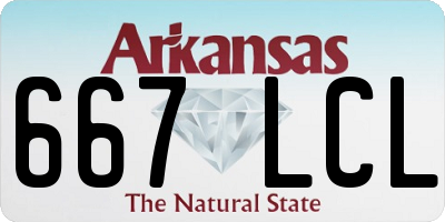 AR license plate 667LCL