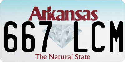 AR license plate 667LCM