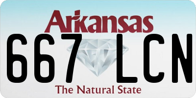 AR license plate 667LCN