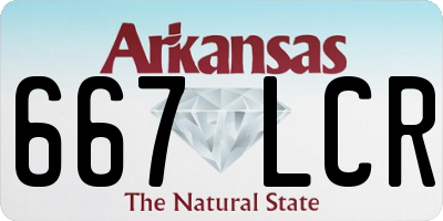 AR license plate 667LCR