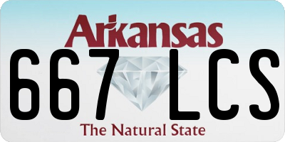 AR license plate 667LCS