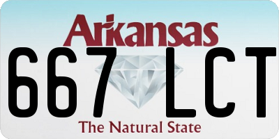 AR license plate 667LCT