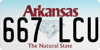 AR license plate 667LCU