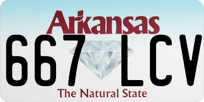 AR license plate 667LCV