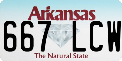 AR license plate 667LCW