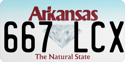 AR license plate 667LCX