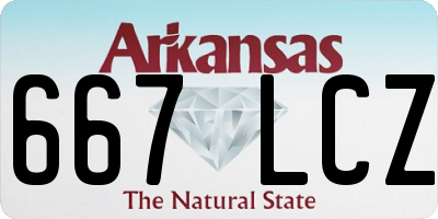 AR license plate 667LCZ