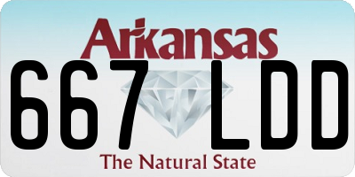 AR license plate 667LDD