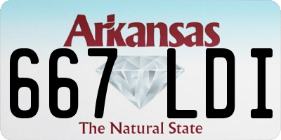 AR license plate 667LDI