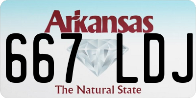 AR license plate 667LDJ