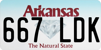 AR license plate 667LDK