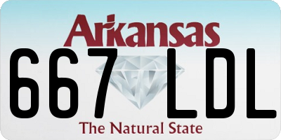 AR license plate 667LDL