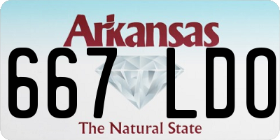 AR license plate 667LDO