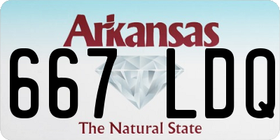 AR license plate 667LDQ