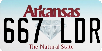 AR license plate 667LDR
