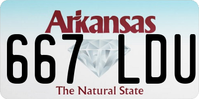 AR license plate 667LDU