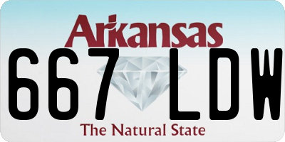 AR license plate 667LDW