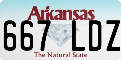 AR license plate 667LDZ
