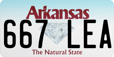 AR license plate 667LEA